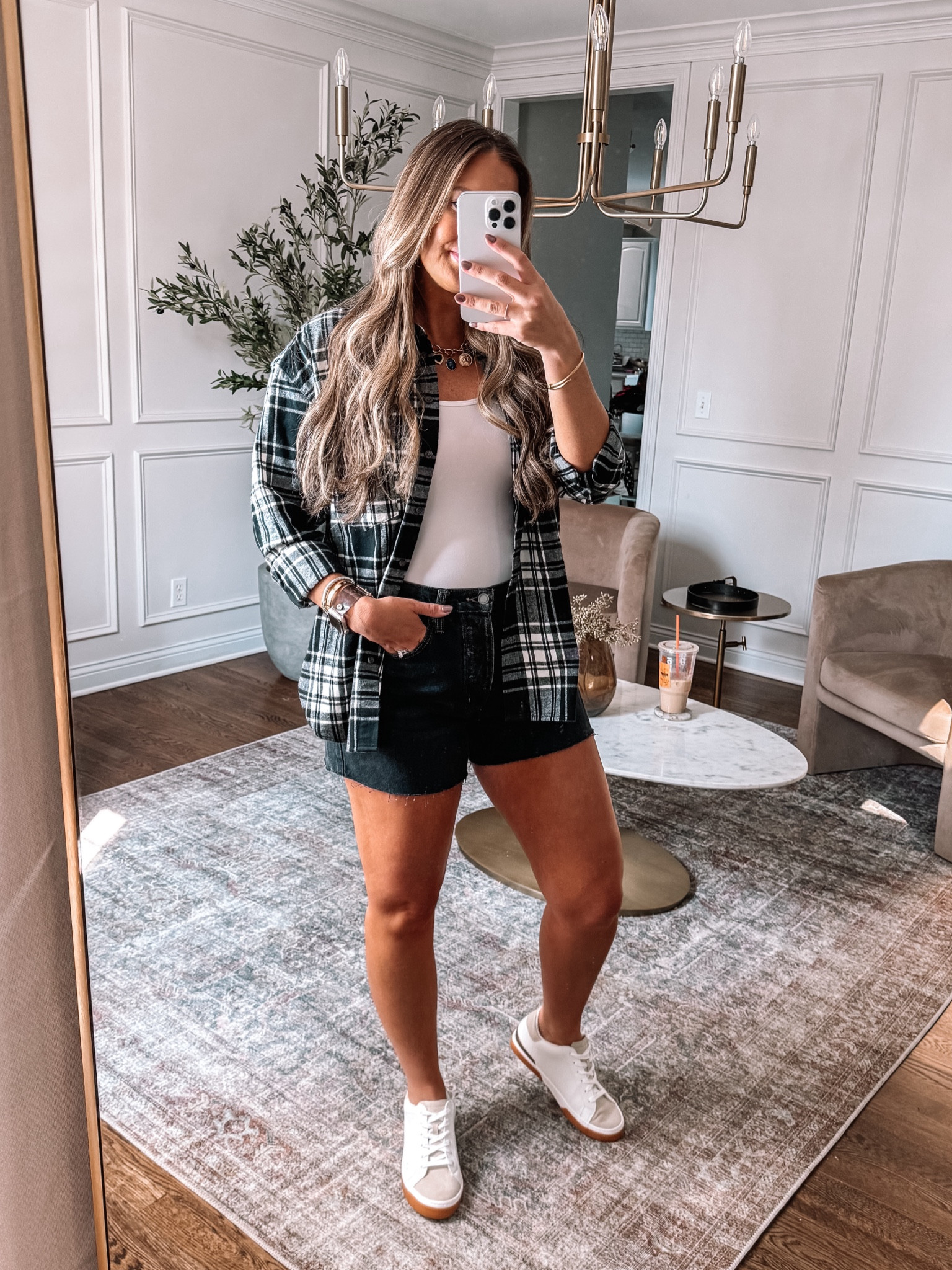 Target fall outfit idea black denim shorts and new release flannel! 

Shorts size 10
Flannel size medium 

#LTKFindsUnder50 #LTKStyleTip #LTKSeasonal