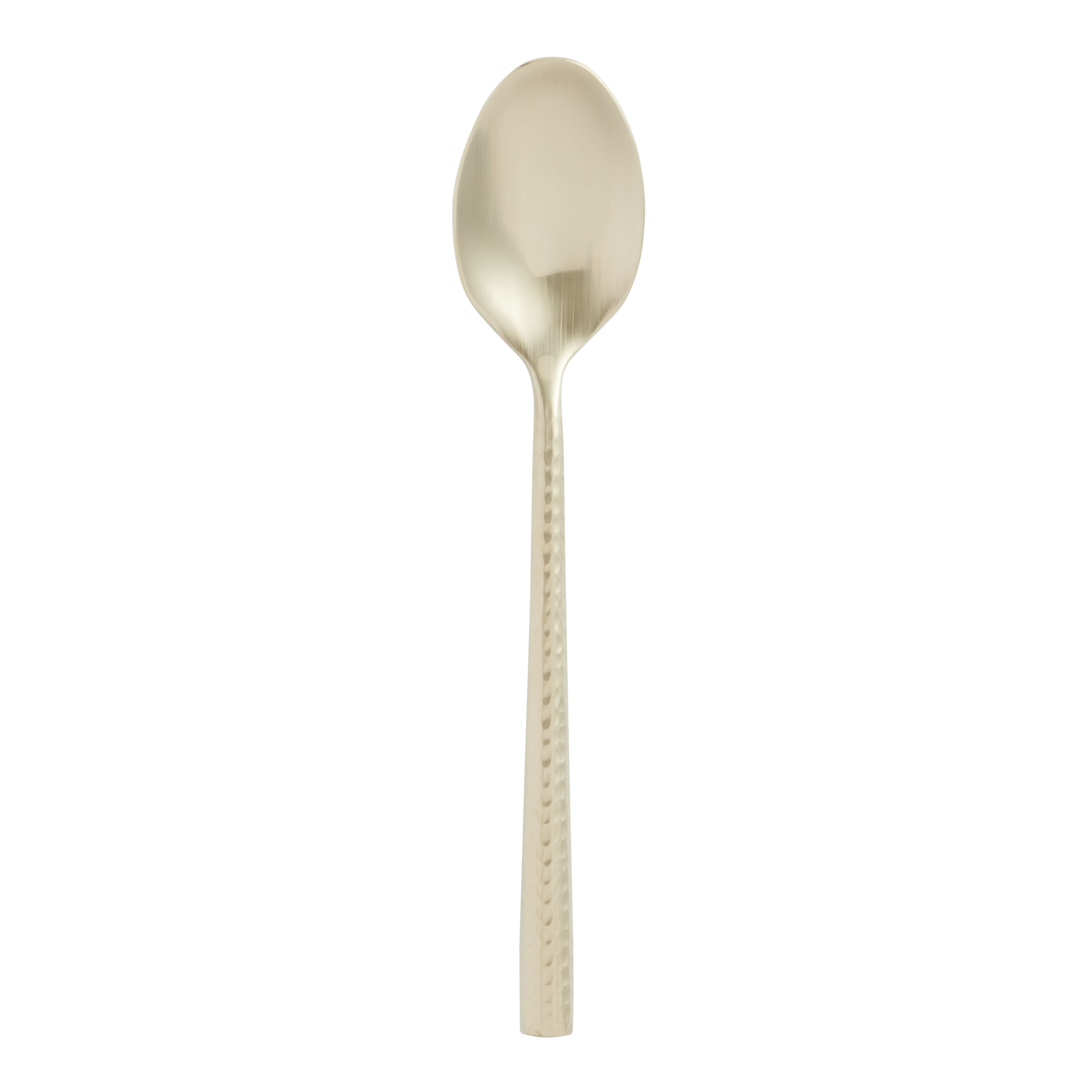 Champagne Satin Hammered Teaspoon | World Market