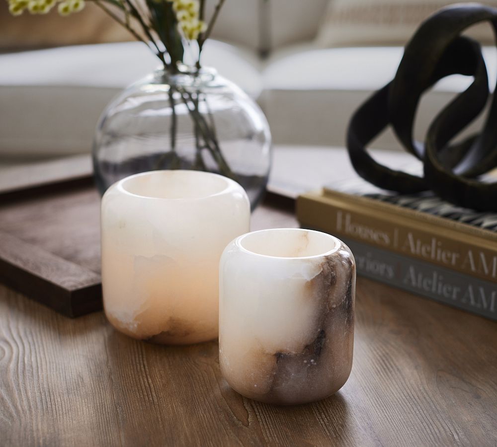 Nova Alabaster Votive Candleholder | Pottery Barn (US)