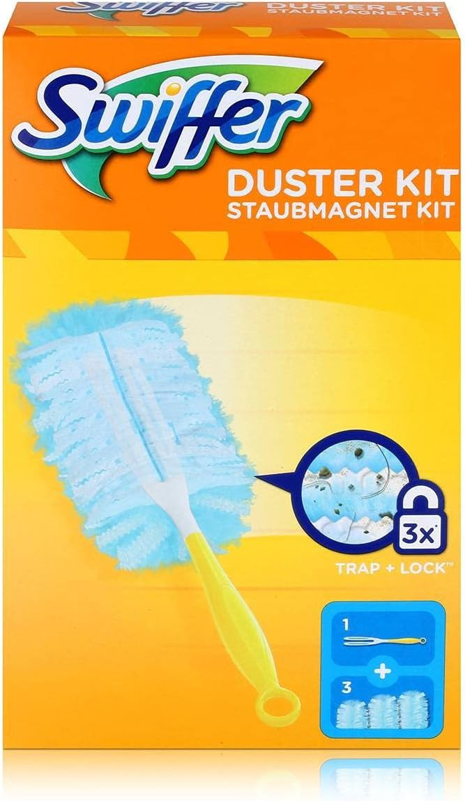 Swiffer Microfibre dust Cleaner Set, 1 Handle and 3 Replacement Pads (Pack of 1x1 Piece) | Amazon (US)