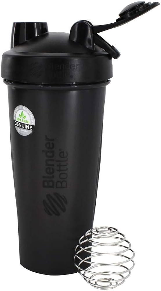 BlenderBottle Classic Shaker Bottle Perfect for Protein Shakes and Pre Workout, 28-Ounce, Black | Amazon (US)
