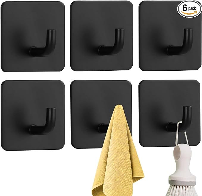 Adhesive Wall Hooks 3 Heavy Duty m Hooks for Hanging Towel Hook Shower Door Hooks for Bathroom Ki... | Amazon (US)