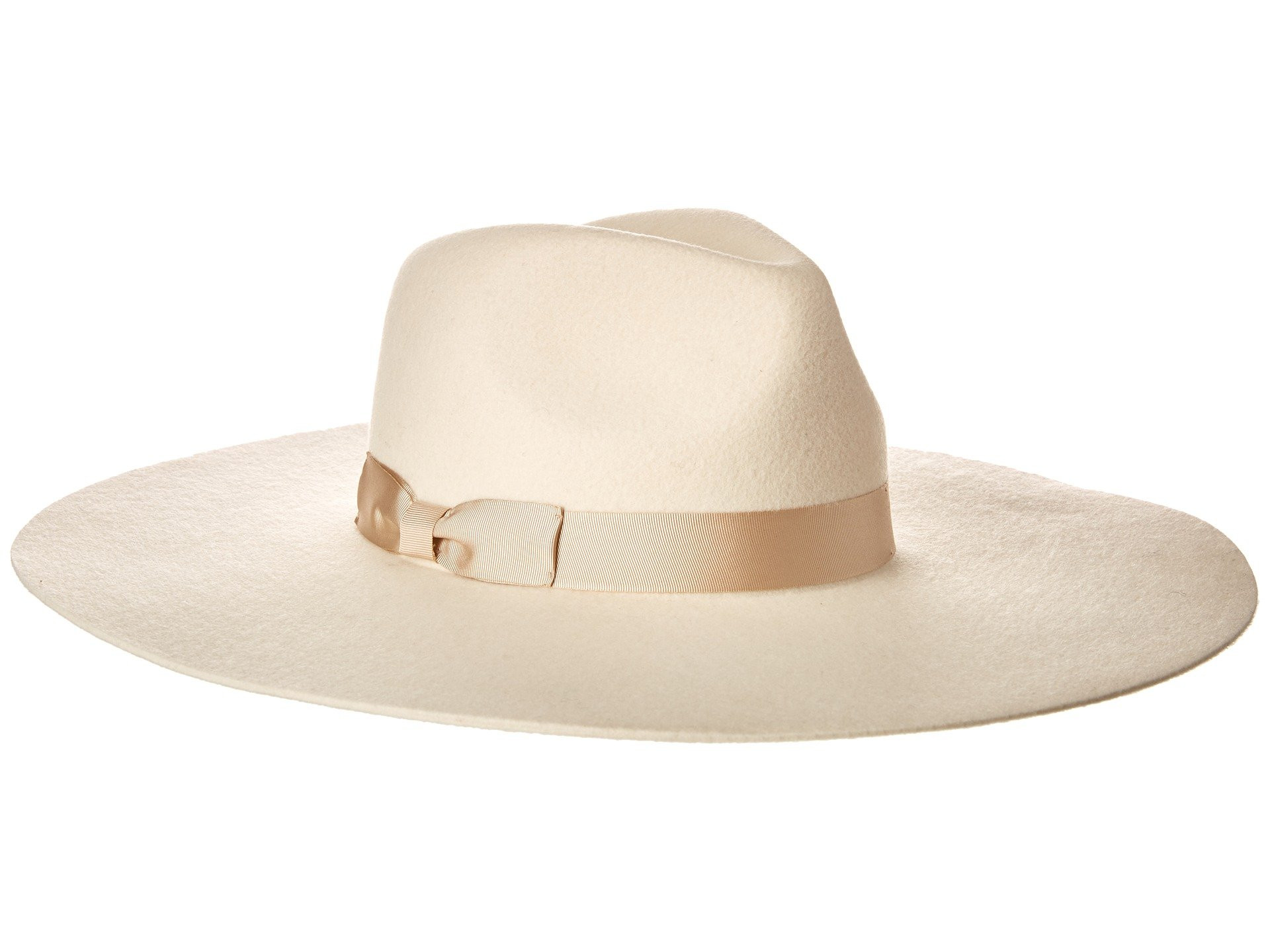 Lack of Color Montana Ivory Bone Wool Wide Brim Felt Fedora | Zappos