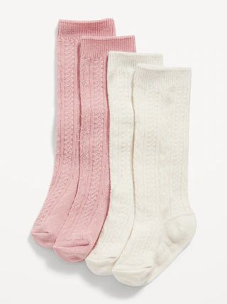Cable-Knit Knee-High Socks 2-Pack for Baby | Old Navy (US)