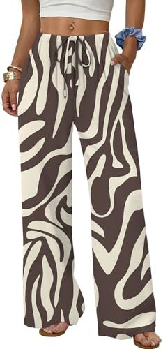 Sampeel Pants for Women Trendy Summer Spring Outfits Beach Vacation Clothes Plus Size Boho Fashio... | Amazon (US)