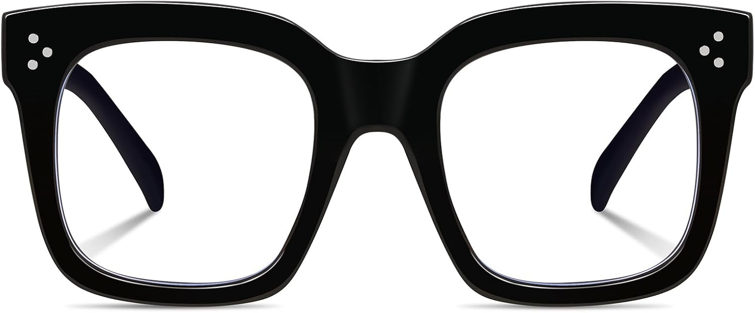 Ovresized Blue Light Blocking Glasses for Women Men Square Computer TV Eyeglasses | Amazon (US)