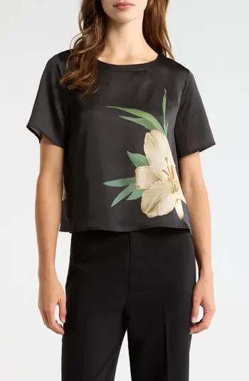 Print Satin Top | Nordstrom