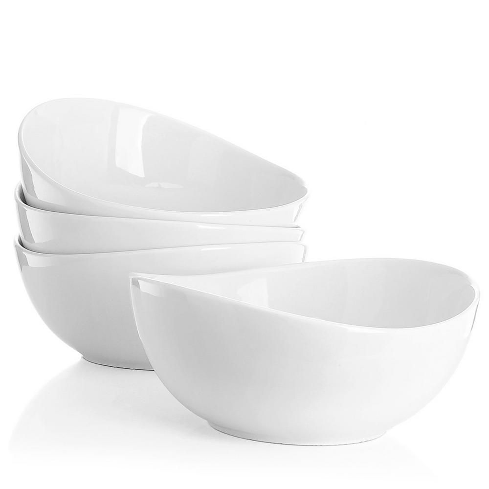 Sweese Porcelain Bowls - 28 Ounce - Set of 4, White | The Home Depot