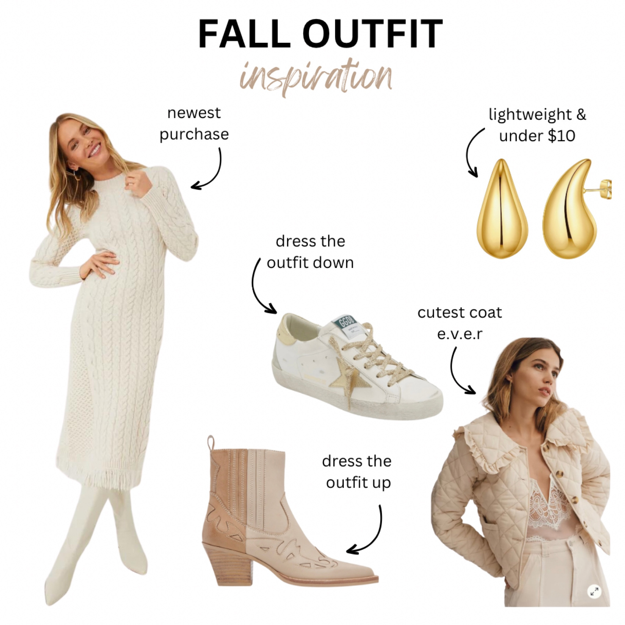 This is the timeless piece your closet is missing! I especially like the luxe cable-knit design and fringed hem that this midi offers. You could easily go for a chic look and pair with boots and gold jewelry for your next dinner date. Or dress it down with sneakers for family gatherings and errands. Either way, this sweater dress is one you'll want in your closet for seasons to come. 

#LTKstyletip #LTKSeasonal #LTKover40