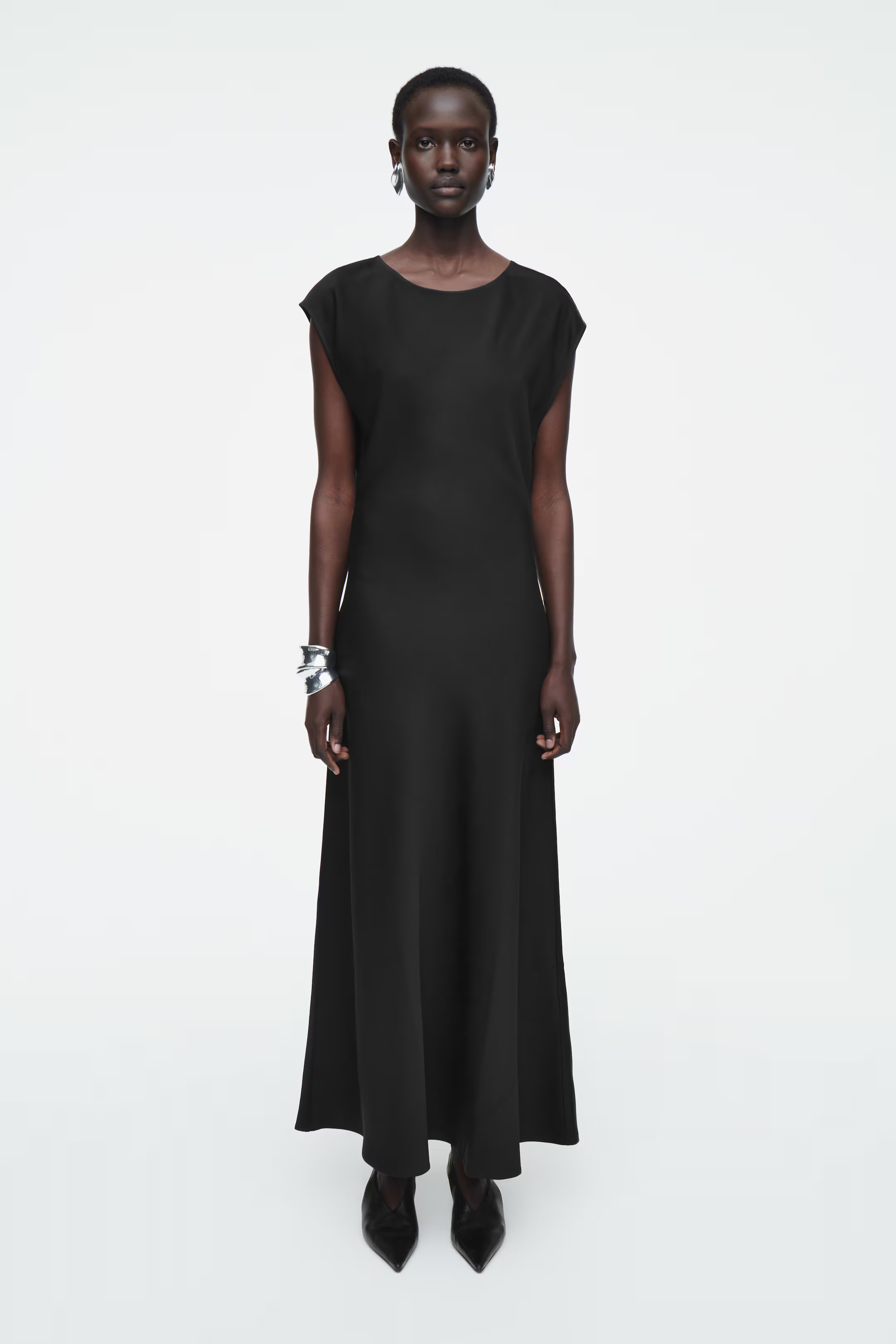 RUCHED BIAS-CUT SATIN DRESS | H&M (UK, MY, IN, SG, PH, TW, HK)