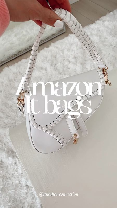 White aesthetic 
Beautiful hang bags 💕 found it on snack  

#LTKSeasonal #LTKFind #LTKitbag