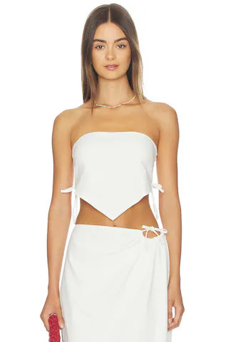 4th & Reckless Mara Linen Blend Top in White from Revolve.com | Revolve Clothing (Global)