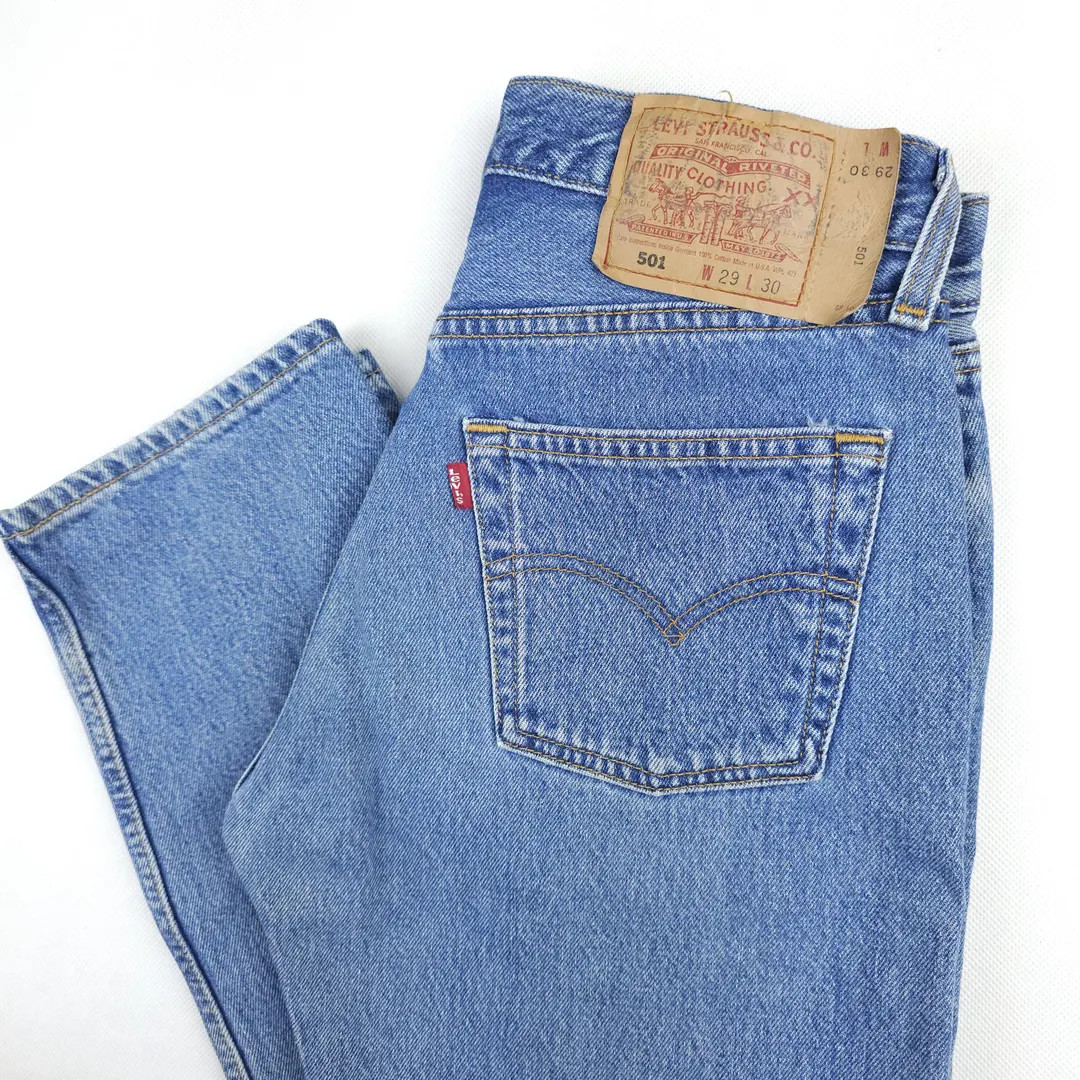 Made in USA Vintage Levi's 501 W28 L30 Faded Blue Jeans Levis 501 28/30 High Rise Women Levi's 50... | Etsy (US)