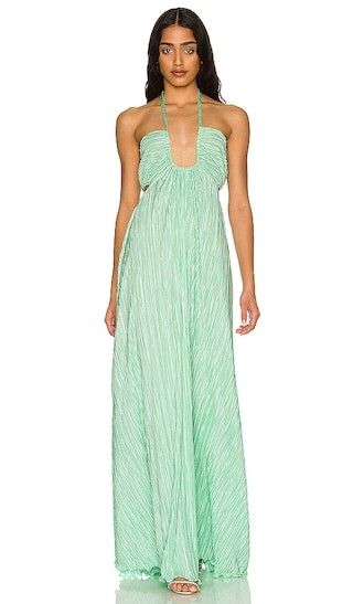 Julissa Halter Dress in Light Emerald- Love Shack Fancy Dress | Revolve Clothing (Global)