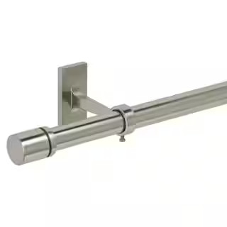 Home Decorators Collection 36 in. - 72 in. Telescoping 1 in. Single Rod Set Deco Bracket in Brush... | The Home Depot