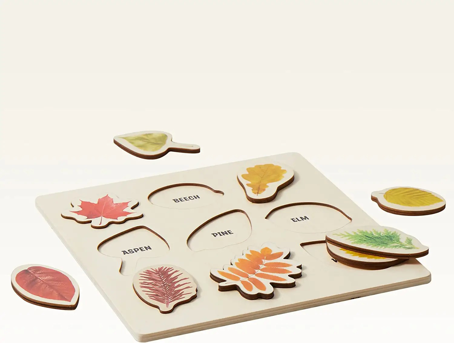 Asweets Leaf Wooden Jigsaw Puzzles Educational Learning Leaf Puzzle Montessori Toy Boys Girls Bir... | Amazon (US)