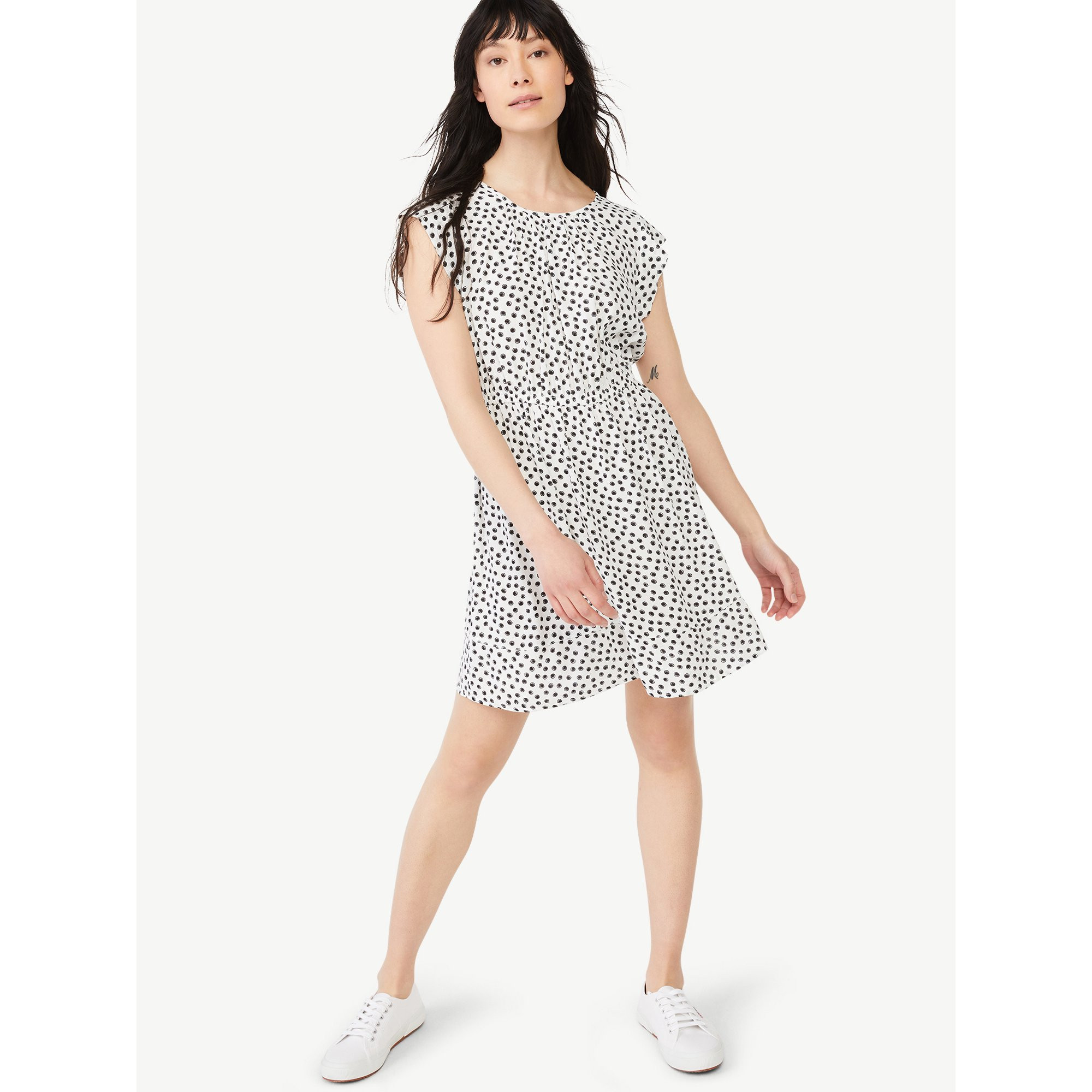 Free Assembly Women's Flutter Sleeve Mini Dress | Walmart (US)