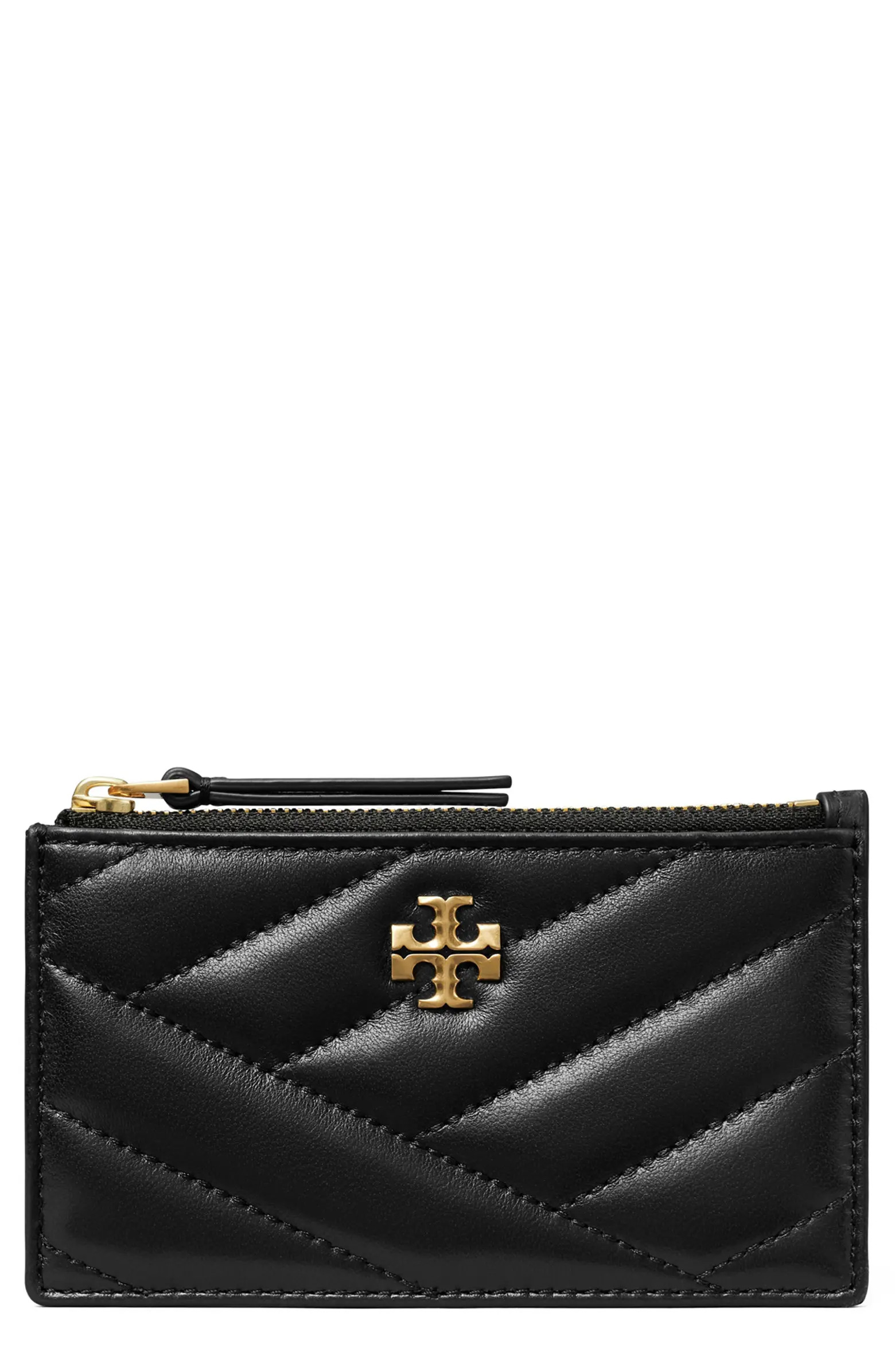 Kira Chevron Quilted Leather Zip Card Case | Nordstrom