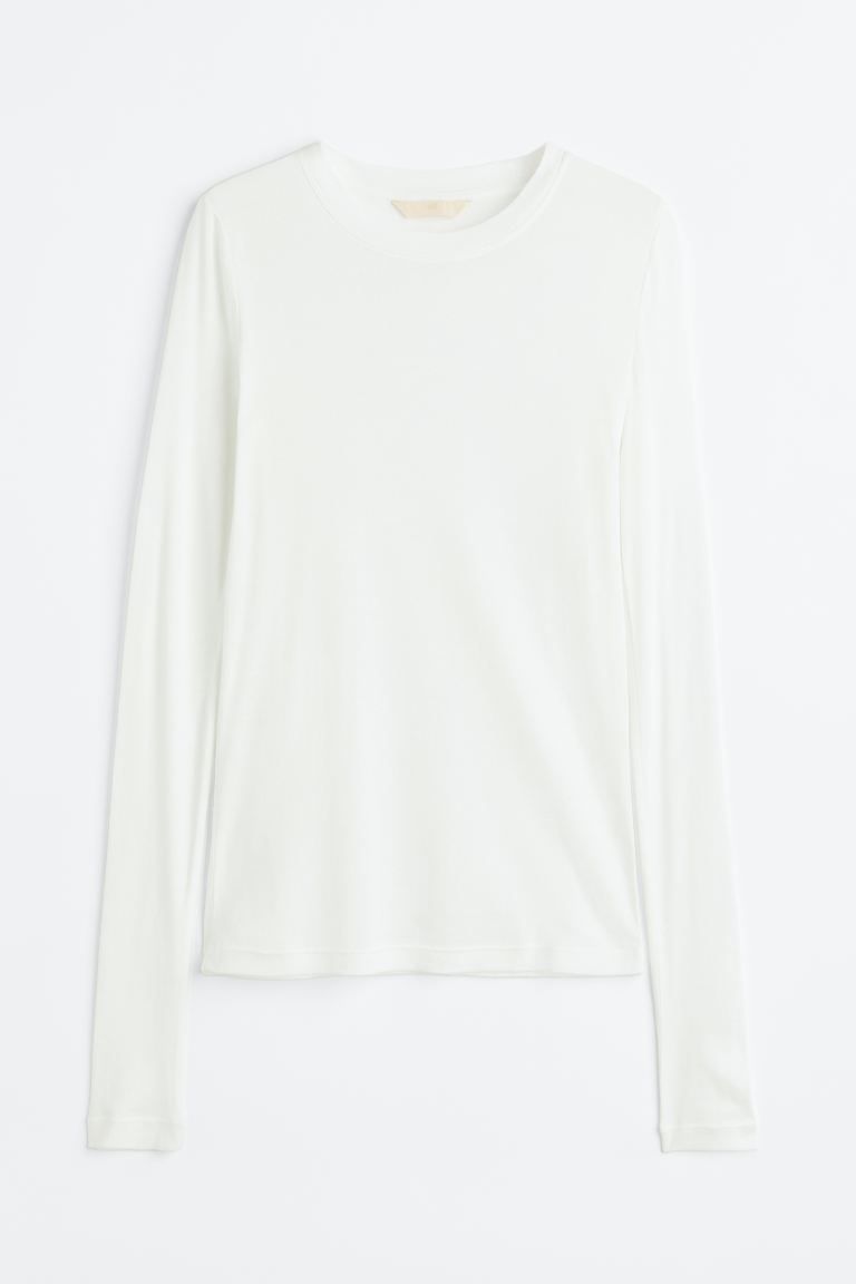 Pima cotton jersey top | H&M (UK, MY, IN, SG, PH, TW, HK)