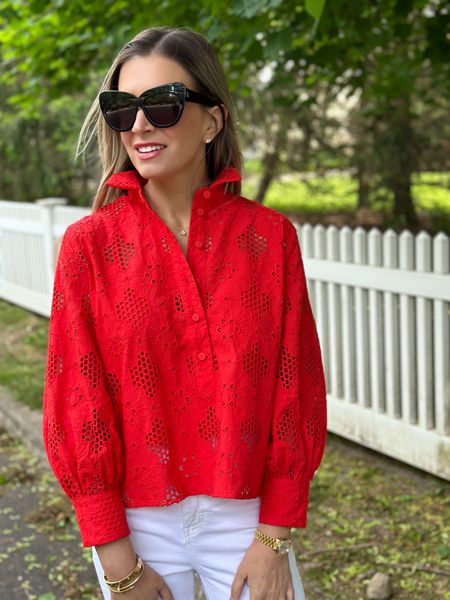 🔥❤️ Ignite your style with the vibrant allure of fiery red eyelet! 💃🏻💥 My latest blog post is all about how to rock this sizzling trend and make heads turn this season. I paired this popover with slim white denim and my favorite espadrilles. ❤️

Discover the power of red (because we all know it’s the braver older sister of pink 💗 😉) and embrace the enchantment of eyelet ❤️ — the best part is almost all of these pieces are on SALE right now! Check out my blog post or LTK (links in bio) for all the details! 

#FieryRedEyelet #FashionOnFire #PartialToPink #StyleInspo

#LTKSeasonal #LTKsalealert