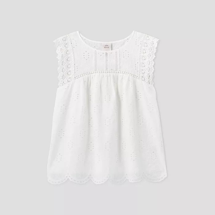 Women's Sleeveless Eyelet Blouse - Knox Rose™ | Target