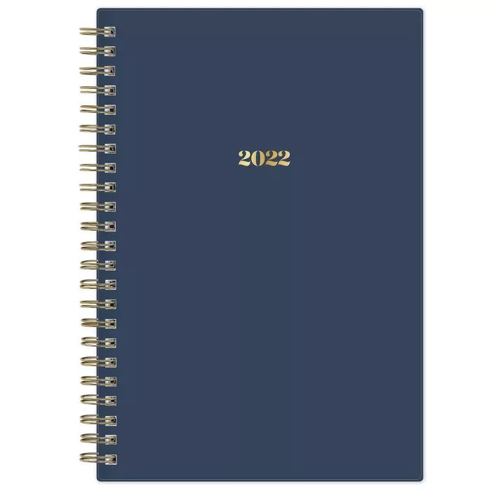 2022 Planner 5&#34;x8&#34; Weekly/Monthly Wirebound Dark Blue - The Everygirl for Day Designer | Target