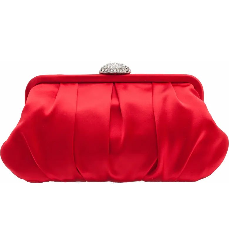 Concord Pleated Satin Frame Clutch | Nordstrom
