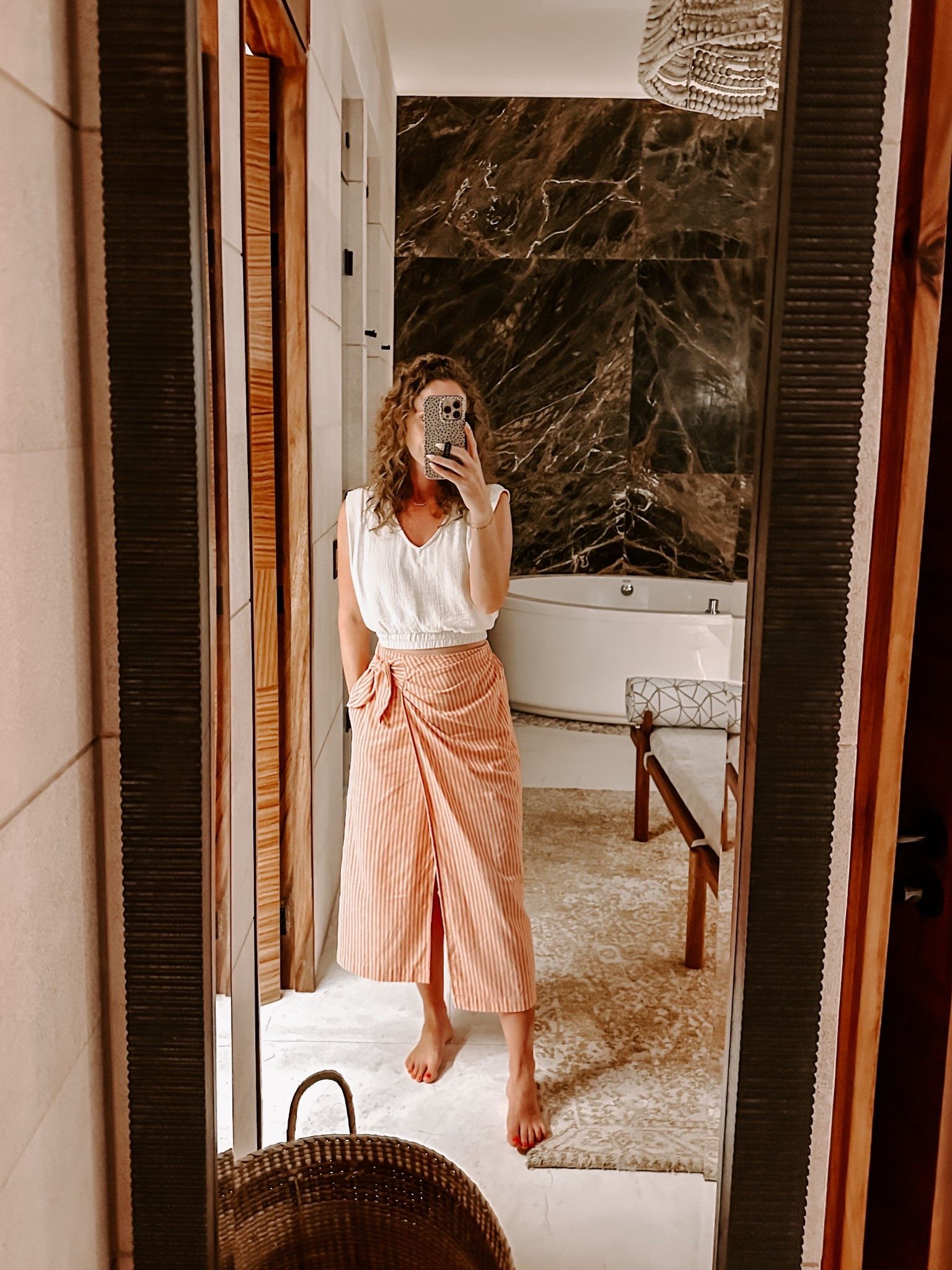 Love mixing this set top with a wrap skirt! Target Outfit $50 and can be worn multiple ways :) 