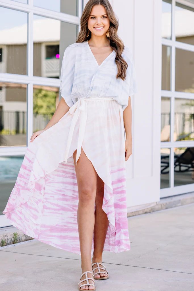 Summer Dreaming Blush Pink Tie Dye Maxi Dress | The Mint Julep Boutique