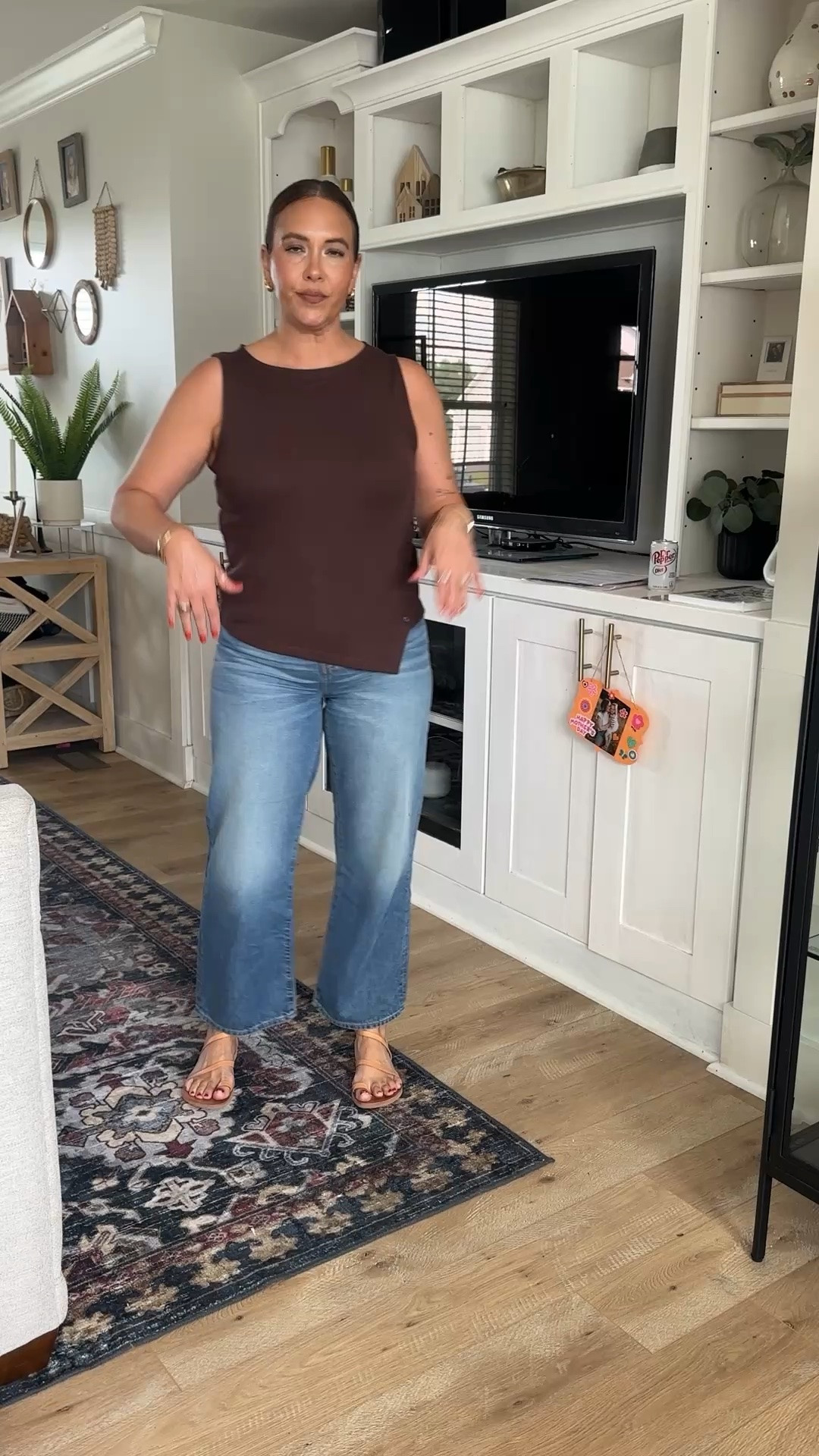 This tank is under $20! I’m wearing a medium. Denim is an28, true to size.

#LTKootd #LTKgrwm #LTKmomlife