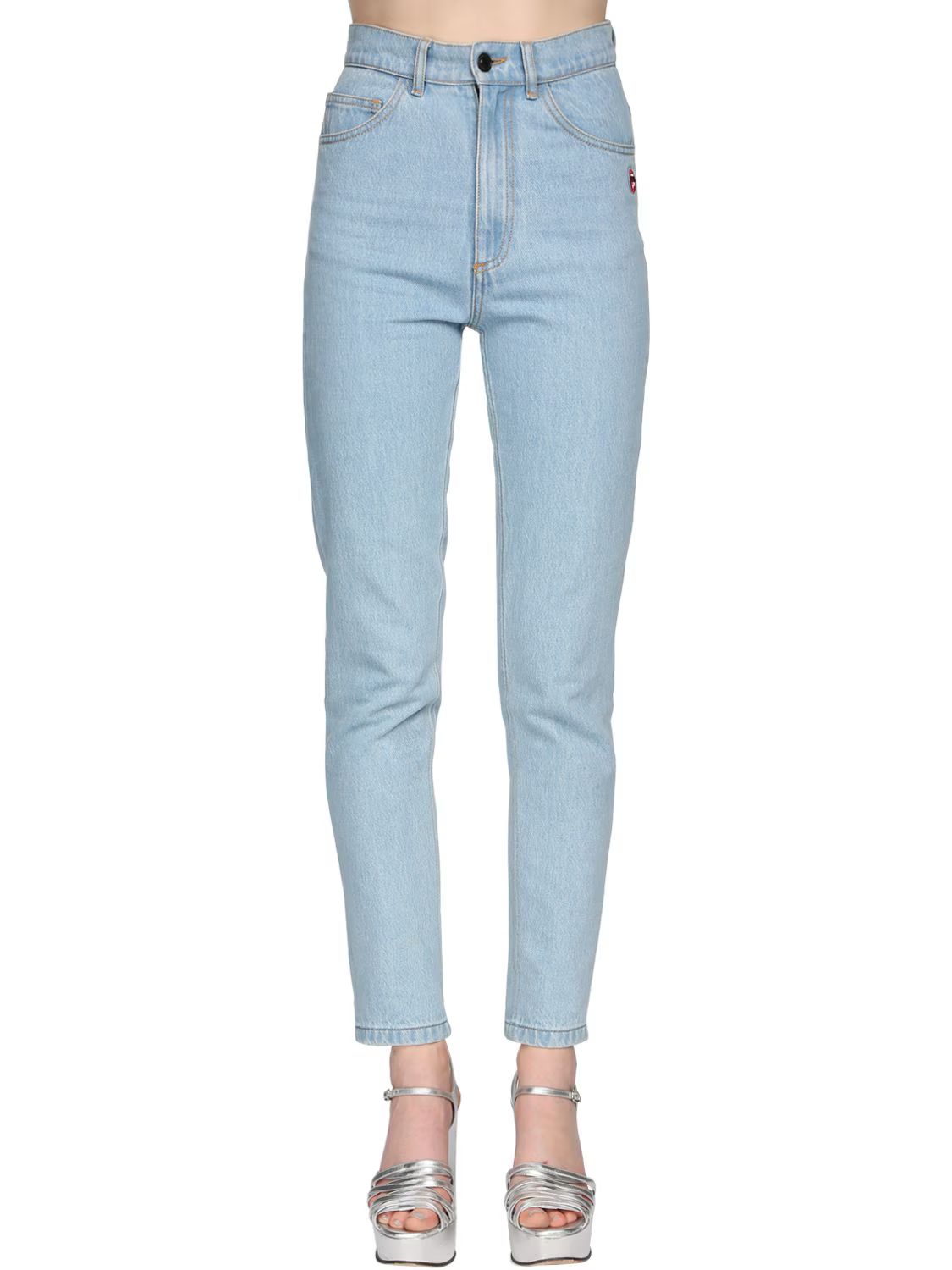 High Waist Straight Denim Jeans | Luisaviaroma