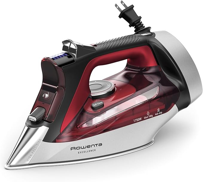 Rowenta Iron, Focus Excellence Stainless Steel Soleplate Steam Iron for Clothes, Retractable Cord... | Amazon (US)