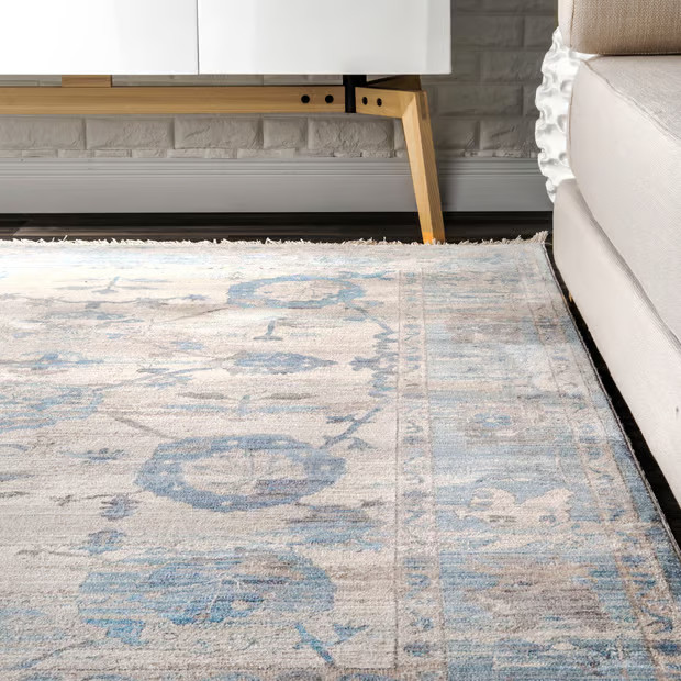 Light Blue Oushak Area Rug | Rugs USA