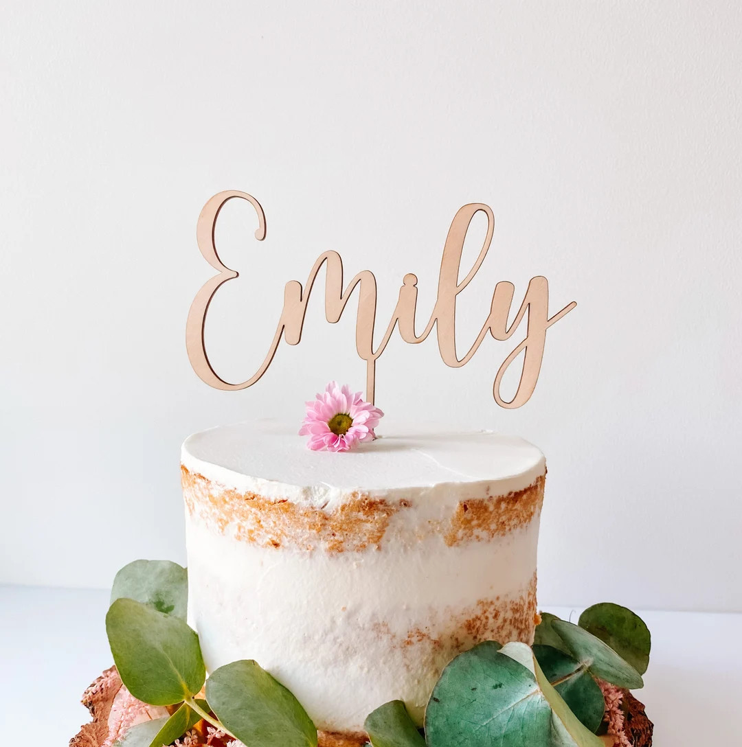 Cake Topper Name Personalisiert, Wooden Cake Topper, Cake Topper Happy Birthday, Cake Topper, Tor... | Etsy (US)