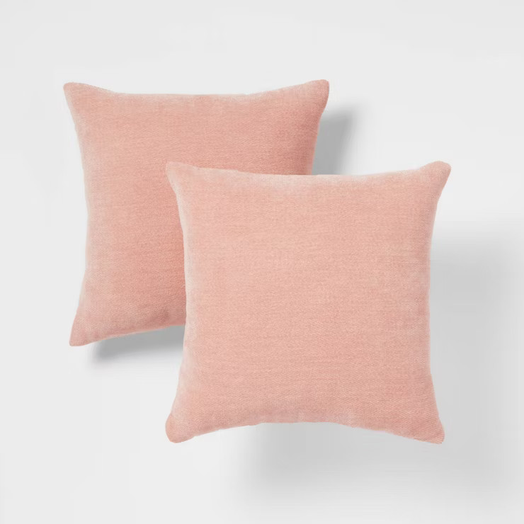 2pk Chenille Square Throw Pillows - Threshold™ | Target