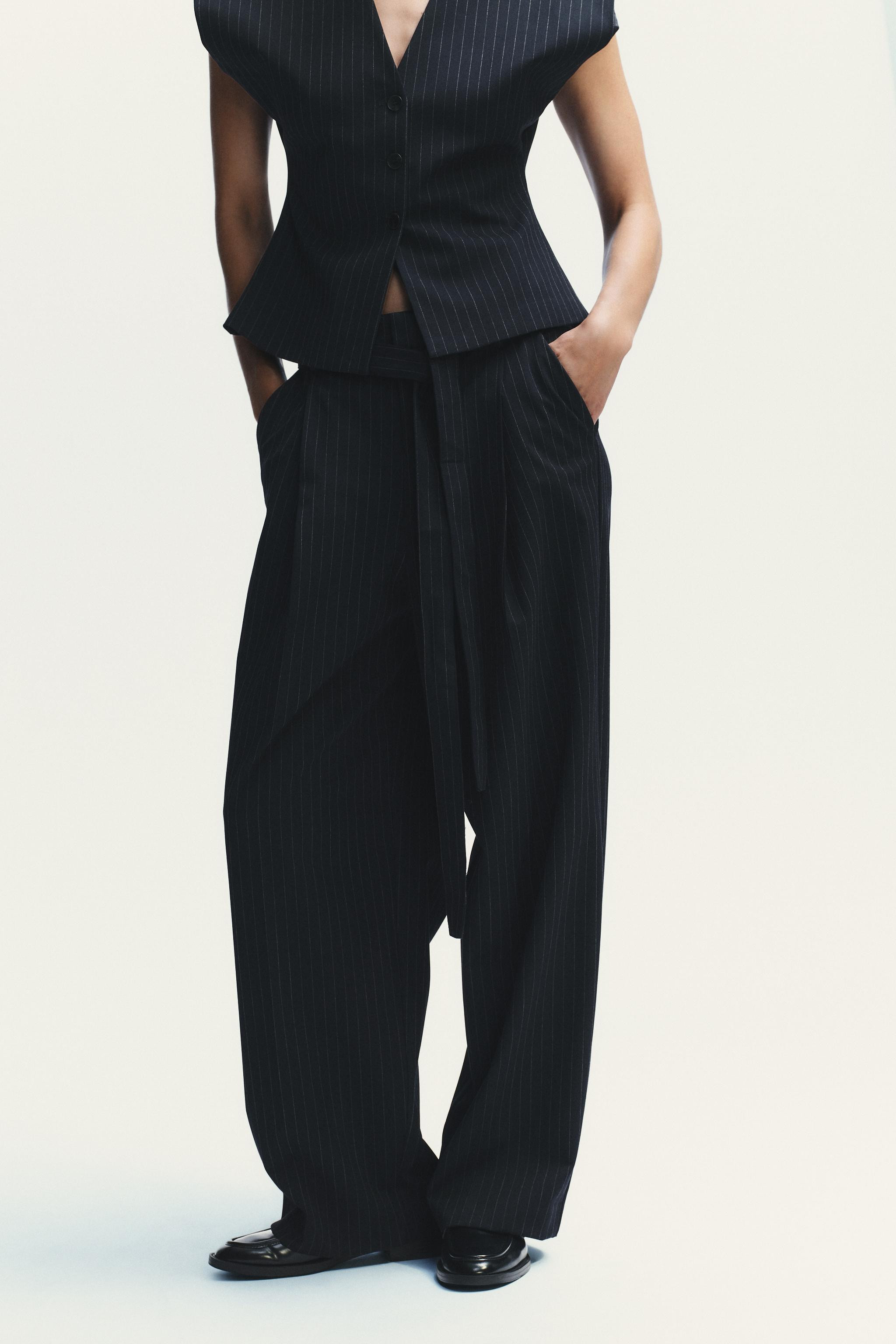 PLEATED BELTED PANTS | Zara US