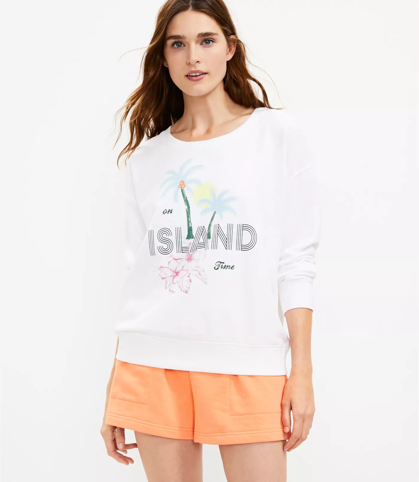Lou & Grey Island Time Cozy Cotton Terry Sweatshirt | LOFT | LOFT