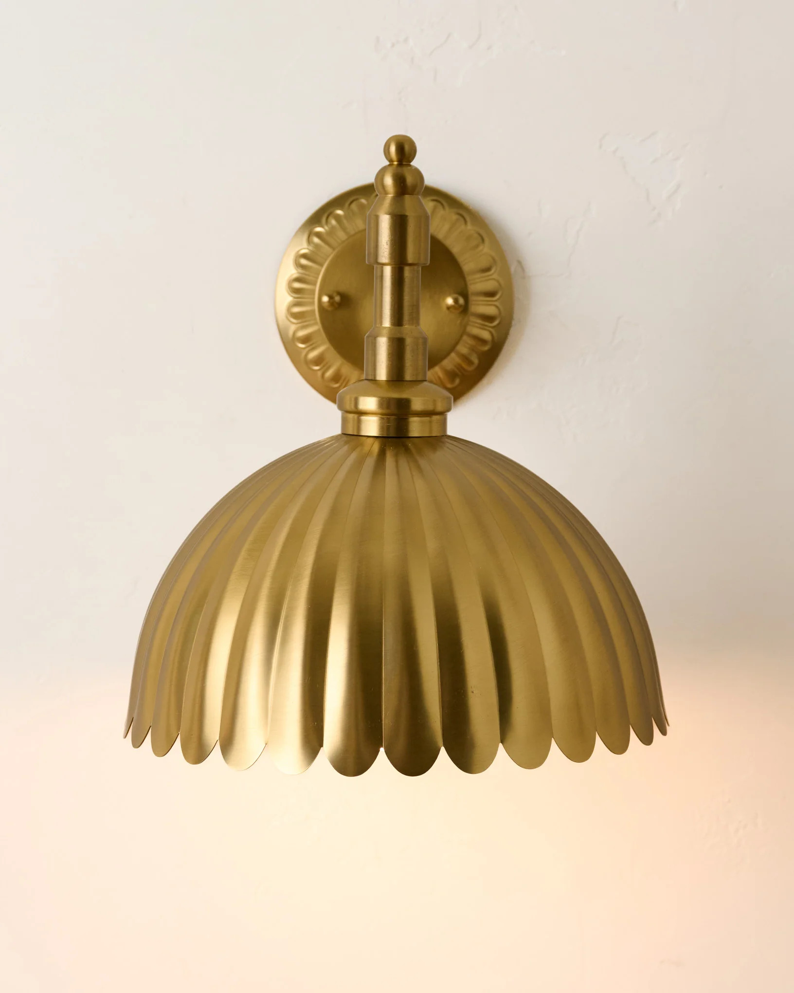 Callan Fluted Brass Wired Sconce | Magnolia