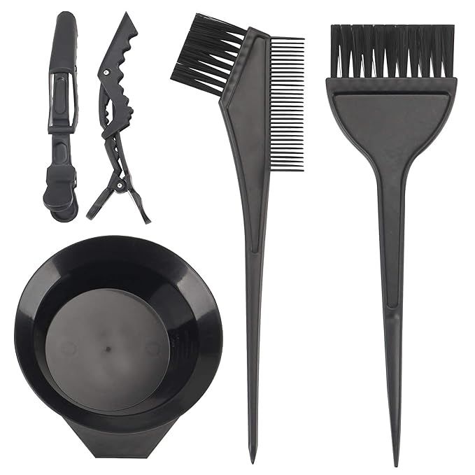 Yexixsr 5Pcs Professional Salon Hair Coloring Dyeing Kit, Hair Dye Color Brush and Bowl Set, Mixi... | Amazon (US)