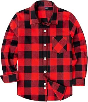 siliteelon Toddler Baby Boys Plaid Flannel Shirt Long Sleeve Button Down Shirts | Amazon (US)