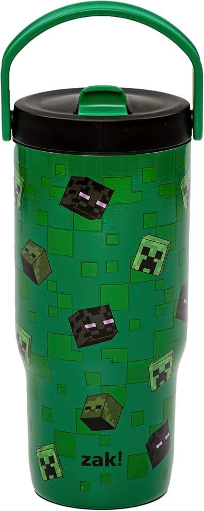 Zak Designs Minecraft Siply 20oz Leak-Proof Flip-Up Straw Insulated Tumbler | Amazon (US)