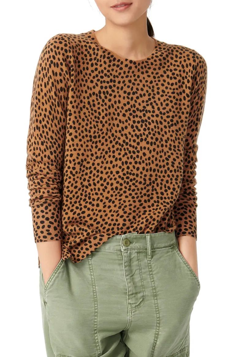 Leopard Dot Cashmere Crewneck Sweater | Nordstrom