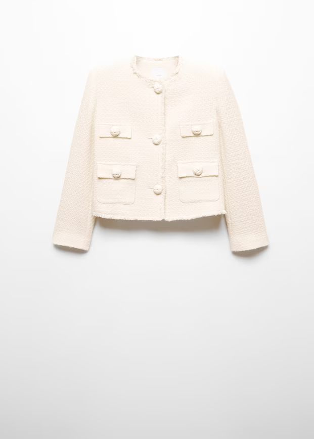 Pocket tweed jacket | MANGO (US)