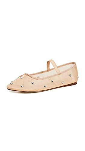 Loeffler Randall Women's Leonie Soft Ballet Flats, Caramel/Clear, 9.5 Medium US | Amazon (US)