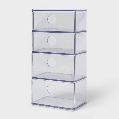 Acrylic Accessory Organizer with Drawer - Brightroom™: Jewelry Storage, Clear Acrylic Drawers, 7-Piece Set | Target