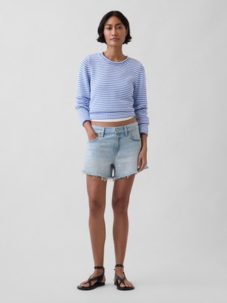 4" Mid Rise UltraSoft Relaxed Cutoff Shorts | Gap (US)