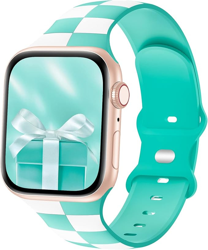 Luxury Checkered Designer Bands Compatible with Apple Watch Band 42mm 44mm 45mm 46mm 49mm Women M... | Amazon (US)