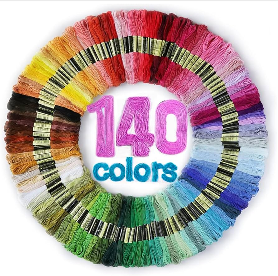 LOVIMAG Embroidery Thread Floss 140 Colors Skeins Friendship Bracelet String Making Bracelets Cro... | Amazon (US)