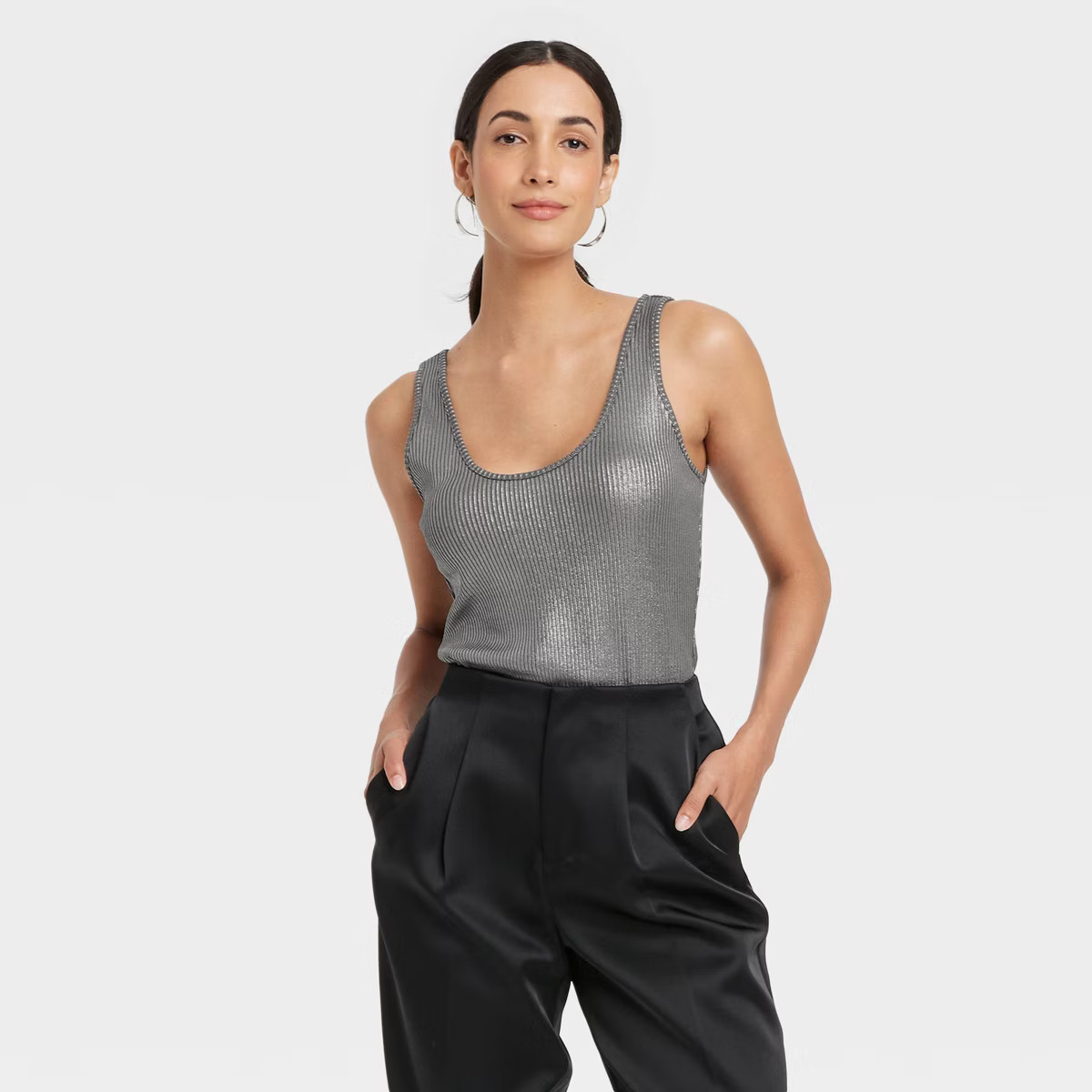 Women's Metallic Tank Top - A New Day™ | Target