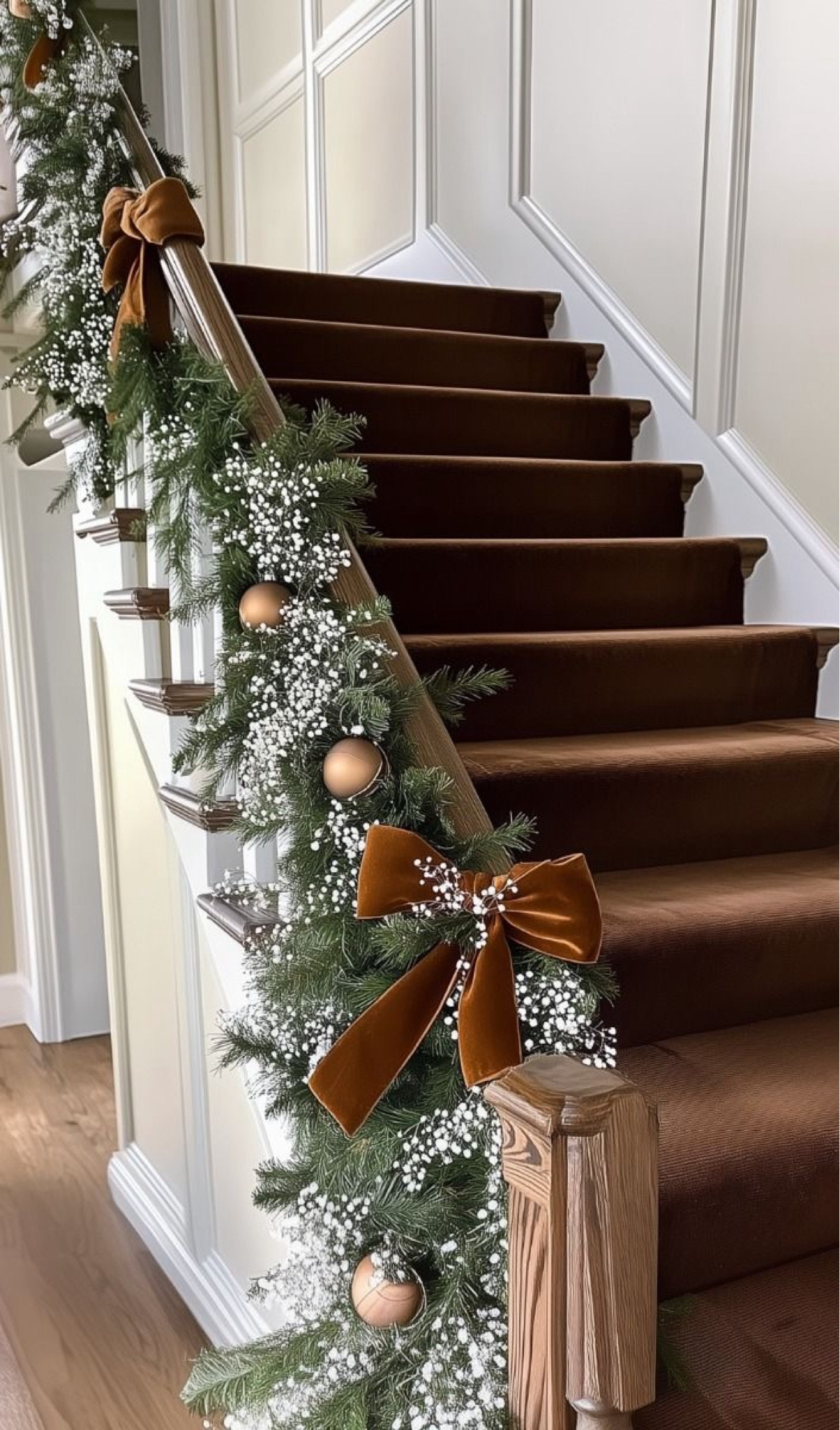 Vintage Christmas Garland on Stairs
Nothing says holiday magic like garland on stairs! Imagine walking down a staircase that sparkles with festive charm, whether you’re going classic evergreen or trendy flocked with velvet accents. Start by choosing your style, then decide on placement – swags, wraps, or a full-on banister takeover! Add a few ribbons, baubles, or lights to make it pop. This easy upgrade transforms your staircase into a holiday showpiece that ties the whole space together. Ready to bring Christmas vibes to your entryway? Here are ideas that will give your stairs the festive feel they deserve!

#LTKCyberWeek #LTKSeasonal #LTKHoliday